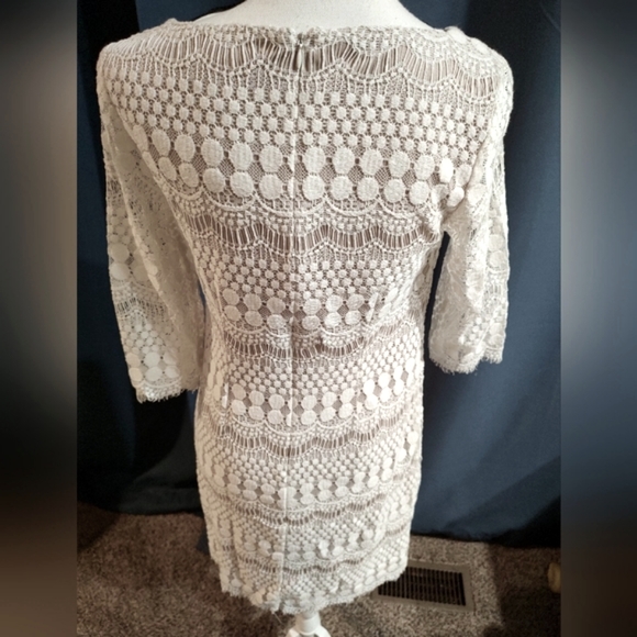 Jessica Howard brand size 10P lace boho/art deco/flapper style midi dress - Picture 10 of 13